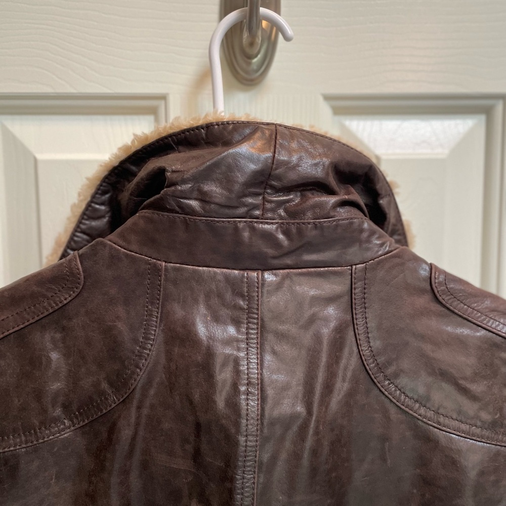 Leather Stylish Distressed Jacket. - image 6